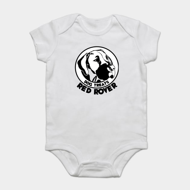 Dog Treats Red Rover In Black and white Baby Bodysuit by Urbanprint